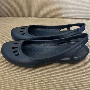 Navy Crocs - size 9